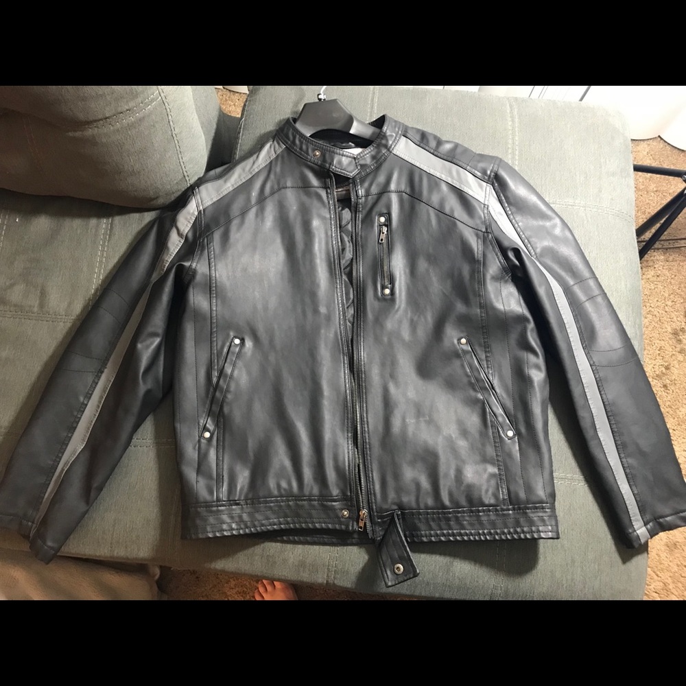 Anchor Blue Leather jacket XL